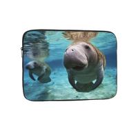 Housse de protection pour ordinateur portable de 12 pouces - Housse de protection antichoc pour ordinateur portable - Motif lamantin d'animaux marins