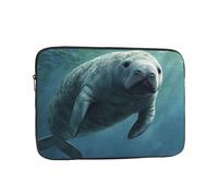Housse de protection pour ordinateur portable de 12 pouces - Housse de protection antichoc pour ordinateur portable - Motif lamantin d'animaux marins