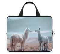 Housse de protection pour ordinateur portable de 12 pouces - Ultra fine et étanche - Avec dragonne - Motif alpaga on the Grass