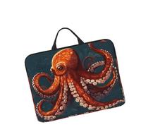 Housse de protection pour ordinateur portable de 14", légère, imperméable, résistante aux chocs, souple, avec poignée, motif pieuvre et tablette de 13 à 14"