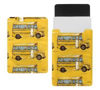 Housse de protection pour ordinateur portable de 14 pouces - Étanche et fine - Pour tablette, ordinateur portable - Motif bus scolaire jaune ancien