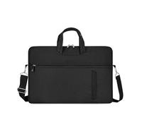 Housse de protection pour ordinateur portable en tissu Oxford avec bandoulière résistante aux éclaboussures, Noir