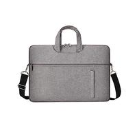 Housse de protection pour ordinateur portable en tissu Oxford avec bandoulière résistante aux éclaboussures, gris