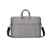 Housse de protection pour ordinateur portable en tissu Oxford avec bandoulière résistante aux éclaboussures, gris