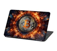 Housse de Protection pour Ordinateur Portable : étui de Protection Autocollant étrange en Vinyle Autocollant (17 Pouces, LP110 Bitcoin)