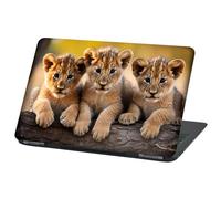 Housse de Protection pour Ordinateur Portable : étui de Protection en Vinyle Autocollant en Vinyle Autocollant étrange (17 Pouces, LP108 Baby Lion)