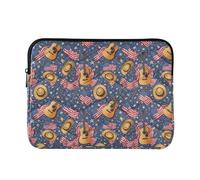 Housse de protection pour ordinateur portable - Étui fin universel pour ordinateur portable - Pour ordinateur de voyage - Pour guitares en bois - USA Amérique - Taille L