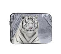 Housse de protection pour ordinateur portable imprimé tigre blanc dans la neige 12 pouces pour une protection ultime - sacoche pour tablette