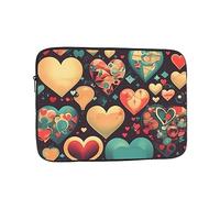 Housse de protection pour ordinateur portable, résistante aux chocs, adaptée pour MacBook, HP, Asus/Dell, Lenovo, Acer et autres ordinateurs portables, cœurs colorés