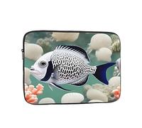 Housse de protection pour ordinateur portable, résistante aux chocs, convient pour MacBook, HP, ASUS, Dell, Lenovo, Acer et autres ordinateurs portables, Poissons tropicaux blancs