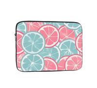 Housse de protection pour ordinateur portable - Résistante aux chocs - Pour MacBook, HP, ASUS, Dell, Lenovo, Acer et autres ordinateurs portables - Tranches d'agrumes - Rose et bleu
