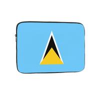 Housse de protection pour ordinateur portable, résistante aux chocs, pour MacBook, HP, Asus/Dell, Lenovo, Acer et autres ordinateurs portables, motif drapeau de Sainte-Lucie