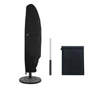 Housse de Protection pour Parasol Déporté en Tissu Oxford 420D imperméable avec Fermeture éclair, Perche Télescopique et Boutons d'alpinisme, (265 x 40/70/50 cm)