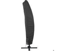 Housse de protection pour parasol déporté - PROLOISIRS - Avec tuteur - Gris - Ø 350, 3 x 3 et 3 x 4 m