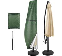 Housse De Protection Pour Parasol - Imperméable - Résistante Aux Intempéries Et Aux Uv - Coupe-Vent - Pour Parasol D'extérieur Cantilever Offset - 265 X 40/70/50 Cm - Vert