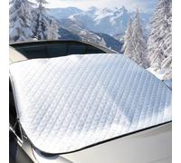 Housse de protection pour pare-brise, protection contre le gel, 4 couches, protection contre la neige, la poussière, l'eau, les rayons UV, pliable, pour SUV, camion, voiture, 157 x 128 cm