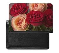 Housse de protection pour passeport avec motif roses de jardin - Blocage RFID - Porte-carte d'identité - Portefeuille de voyage sécurisé pour tickets de passeport, cartes de crédit, style, taille