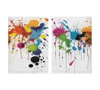 Housse de protection pour passeport en cuir synthétique - 20,3 x 13,8 cm - Pour passeport, livre, cartes, accessoires indispensables pour femme, homme, famille