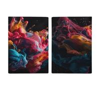 Housse de protection pour passeport en cuir synthétique - 20,3 x 13,8 cm - Pour passeport, livre, cartes, accessoires indispensables pour femme, homme, famille