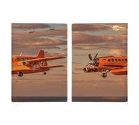 Housse de protection pour passeport en cuir synthétique - 20,3 x 13,8 cm - Pour passeport, livre, cartes, accessoires indispensables pour femme, homme, famille