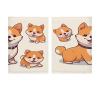 Housse de protection pour passeport en cuir synthétique - 20,3 x 13,8 cm - Pour passeport, livre, cartes, accessoires indispensables pour femme, homme, famille