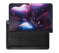 Housse de protection pour passeport en forme de cœur avec blocage RFID - Porte-carte d'identité - Portefeuille de voyage sécurisé pour passeport, tickets, cartes de crédit, style, taille unique, Style