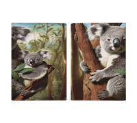 Housse de protection pour passeport - Motif famille koala - 20,3 x 13,8 cm, Style :, 20.3x13.8cm