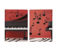 Housse de protection pour passeport, note de musique, imprimé piano, protection de documents de voyage, portefeuille, style 20,3 x 13,8 cm, Style :, 20.3x13.8cm