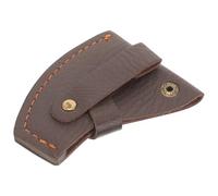 Housse de Protection pour Petit Hache en PU Marron, Fermeture à Bouton | Aspect Cuir Pleine Fleur, Surface Lisse, Facile à Enfiler Retirer, Port Ceinture Pratique