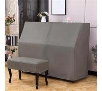 Housse de protection pour piano droit avec housse de tabouret, housse de protection en cuir imperméable et anti-poussière, ajustement universel, bloque la lumière du soleil et l'humidité, noir