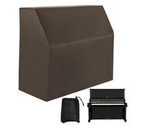 Housse de Protection pour Piano Vertical, Imperméable Anti-Poussière, Tissu Oxford 420D avec Cordon de Serrage, Couverture Complète Contre la Poussière, l'Humidité et la Lumière (Marron)