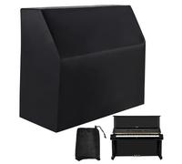 Housse de Protection pour Piano Vertical, Imperméable Anti-Poussière, Tissu Oxford 420D avec Cordon de Serrage, Couverture Complète Contre la Poussière, l'Humidité et la Lumière (Noir)