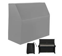 Housse de Protection pour Piano Vertical, Imperméable Anti-Poussière, Tissu Oxford 420D avec Cordon de Serrage, Couverture Complète Contre la Poussière, l'Humidité et la Lumière (Gris)