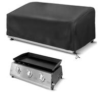 Housse de protection pour plancha 80 x 60 x 25 cm, housse imperméable et résistante aux UV pour barbecue à gaz, cuisine extérieure, jardin, barbecue extérieur (noir)