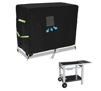Housse de Protection pour Plancha,L125 x l 60 x h 80 cm,Desserte,Couverture de Protecion Barbecue,Bâche Imperméable en Polyester avec Élastique de Serrage,pour Plancha Desserte (Taille Moyen)