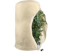Housse de protection pour plantes avec cordon de serrage, résistante aux intempéries et imperméable, avec fermeture éclair, protection contre le gel, pour plantes en pot et arbres fruitiers