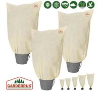 Housse de protection pour plantes lot de 3 200x240cm 70g/m² fermeture éclair voile d’hivernage bâche de protection beige