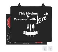 Housse de protection pour plaque à induction, 62 x 53 cm, protection anti-éclaboussures, tapis de protection antidérapant pour cuisinière à induction, pour cuisine