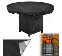 Housse de protection pour plaque de cuisson : diamètre de 100 cm 420D - Étanche - Anti-UV - Noir - Housse de protection ronde pour plaque de cuisson et plaque de cuisson