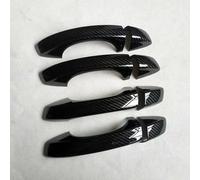 housse de protection pour poignée de porte Autocollants Poignées Porte Voiture Garniture Plastique Imitation Fibre Carbone Pour Skoda Pour Superb 3 B8 Mk3 3V(Style 2)