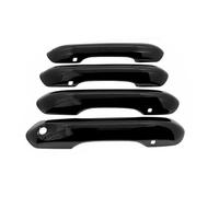 housse de protection pour poignée de porte Cache-poignée Porte Chromé Style Fibre Carbone Autocollant Protection ABS Pour Ford Pour Explorer 2020-2024(Noir)