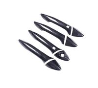 housse de protection pour poignée de porte Pour Hyundai I30 2012-2016 Kit Garnitures Poignées Porte Chromées Fibre Carbone Avec Autocollants De Style(Style 1)