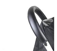 Housse de Protection pour Poignée de Poussette en Simili-Cuir Noir - Couvre-Guidon Compatible avec Babyzen YOYO et YOYO2