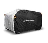 Housse de Protection pour Quad NEVERLAND 190T Bâche de Protection pour Moto ATV Double Face Disponible avec Bandes Réfléchissantes Imperméable Coupe-Vent Anti-UV Noir Argent 210 * 120 * 115cm