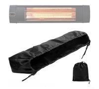 Housse de protection pour radiateur mural étanche 420D Oxford étanche à la poussière avec cordon de serrage résistant aux intempéries pour chauffage de terrasse intérieur extérieur jardin noir 93 x 24