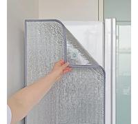 Housse de Protection pour Réfrigérateur, Pare-Soleil Isolation Thermique Universelle avec Aimants pour Congélateur Réfrigérateur et Vitrines, Imperméable(Gray Magnetic Sticker,50 x 170 cm)