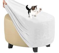 Housse de Protection pour Repose-Pieds Housse Ottomane Protecteur de Ottomanes Extensible Housses de Pouf Canapé Velours pour Carrée Rond Rectangulaire de Tabouret Housse (Color : @23, Size : Round/
