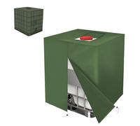 Housse de Protection pour Réservoir d'eau IBC 1000 L - Bâche Imperméable Anti-UV en 420D avec Fermeture Éclair - Couverture Résistante pour Cuve Eau de Pluie, 120x100x116 cm (Vert)