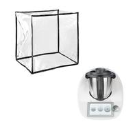 kwmobile Housse Compatible avec Thermomix TM5 / TM6 - Housse de Protection intégrale pour Robot de Cuisine en TPU - Transparent-Noir