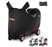 Housse de protection pour scooter électrique imperméable et coupe-vent - 420D - Avec 4 bandes réfléchissantes, 3 boucles coupe-vent, 2 housses de rétroviseur (L 124 x 58 x 99 cm)